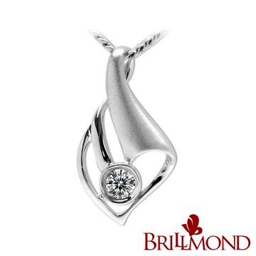 【BRILLMOND】10分 天然鑽石 925銀 擁有真心鑽墜