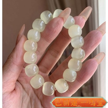 龍山寺過爐開光🙏一鳴堂🙏送招財符青白葡萄手鐲盤玩女手鐲繞指柔ins風冷門手串送閨蜜