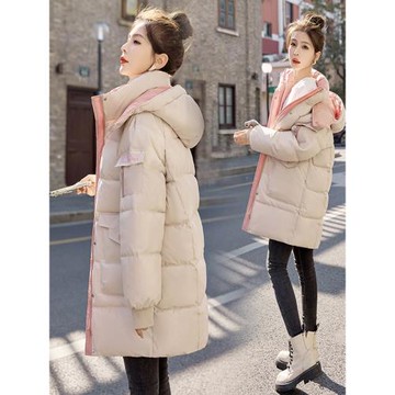 羽絨服女中長款2025年冬季新款小個子寬松時尚加厚刺繡大襖外套潮