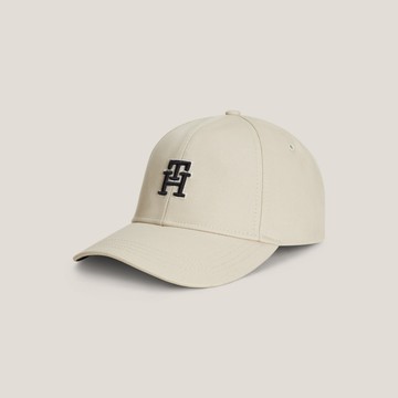 【Tommy Hilfiger】Monogram 標誌刺繡棒球帽_棕色