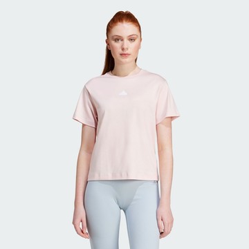 adidas 愛迪達 短袖上衣 女款 運動 W BLUV Q3 TEE 粉 IY1456