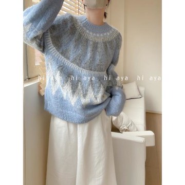 費爾島寬松北歐風冬日軟糯毛衣