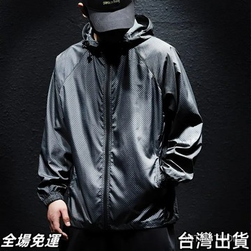現+出免運 【抗皺功能】冰絲防曬衣男夏季薄款運動上衣加肥加大碼釣魚服防紫外綫夾克外套AQ