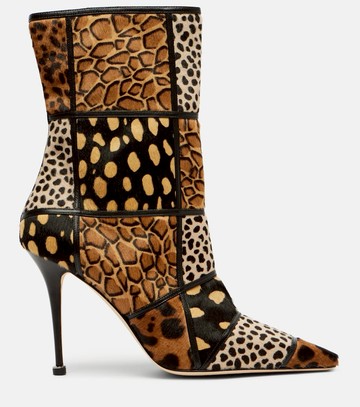 Manolo Blahnik Trulona 105 calf hair ankle boots
