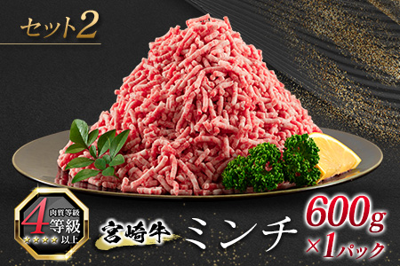 ≪数量限定≫宮崎牛小間切れ＆ミンチセット(合計1kg)　肉　牛　牛肉 BB126-23