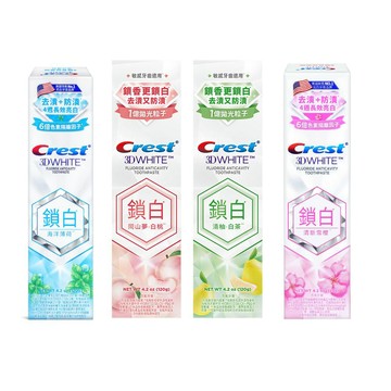 Crest 3DWhite 香氛鎖白牙膏 120g(岡山夢白桃 / 清柚白茶)