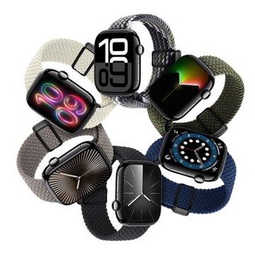 DUX DUCIS Apple Watch (42/44/45/46/49mm) 彈力磁吸扣編織錶帶