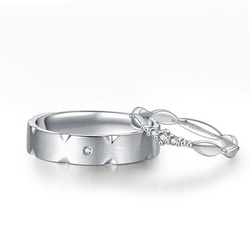 情侶對戒 鑽石白鋼戒 心跳的證明  (訂做戒圍不加價 可單買)