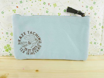 【震撼精品百貨】風立ちぬ_風起~扁形筆袋-飛機-藍色