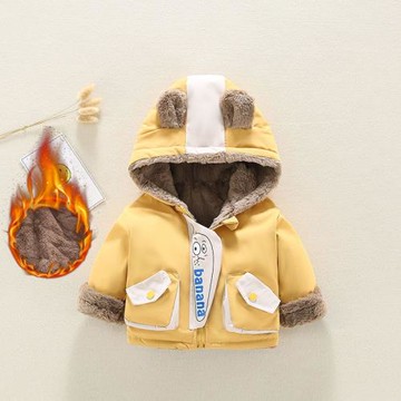 寶寶冬裝兒童棉衣加絨男童外套秋季衣服女童棉襖嬰兒上衣洋氣加厚