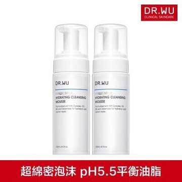 DR.WU 玻尿酸保濕潔顏慕斯150ML(共2入)