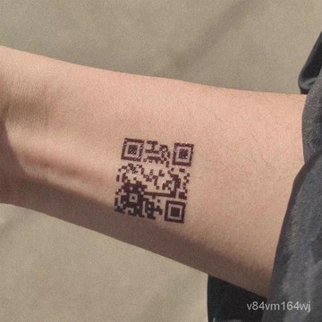 【優選好物】能掃 掃齣來是 i love you!我愛你! 創意錶白紋身貼二維碼6個/張jioyh NY3E
