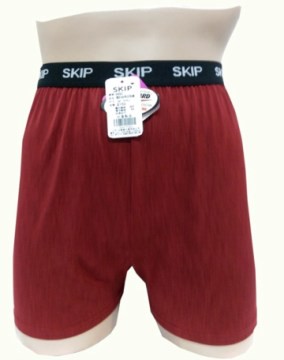 SKIP四季織精品**雲彩紗男加長版四角褲**紅