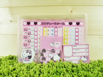 【震撼精品百貨】Hello Kitty 凱蒂貓~信籤組附袋~粉愛心【共1款】