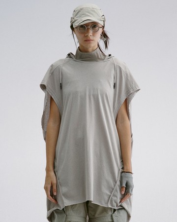 #HAMCUS_____GT/DOCKLINE HOODED TANKTOP  |  Grey