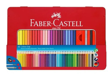 Faber-Castell GRIP握得住好點子水性色鉛筆48色鐵盒112448【APP滿額下單10%點數(單一帳號最高5000點)】1/31止