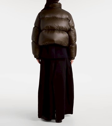 Sacai Layered wool-trimmed down jacket