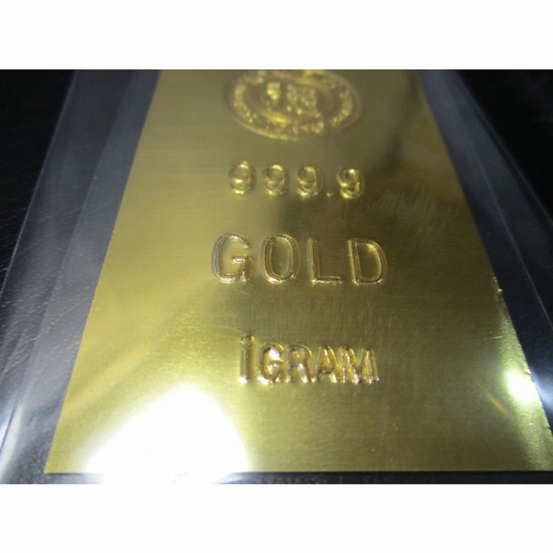 純金インゴット0.1gx10枚 合計1．0g 金塊 延べ板 最高純度
