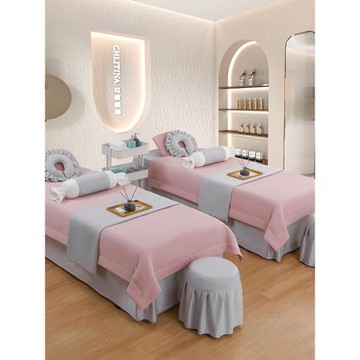 網紅美容床罩套四件套床罩高端輕奢簡約洗頭按摩四季通用2025秋冬