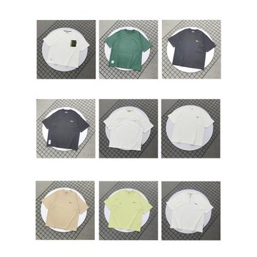 工廠樣衣日系一線休閑重磅300克夏季純棉短袖T恤男寬松字母印花潮