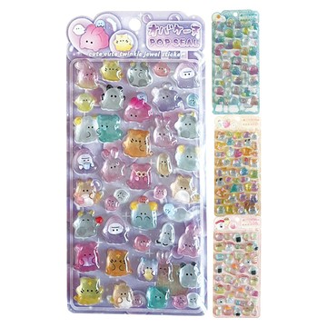 3D幽靈家族壓克力水晶貼紙(款式隨機出貨)