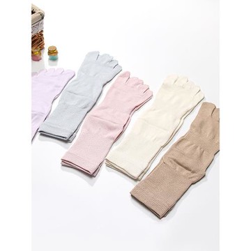 女真絲睡眠分指襪子透氣舒適柔軟中筒襪四季桑蠶絲針織五指襪女