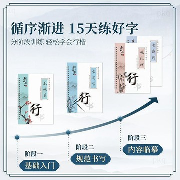 🔥桃園有貨🔥行楷字帖成人練字行書凹槽練字帖成年男生女生字體漂亮鋼筆速成字