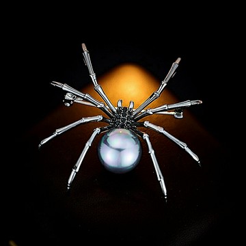 【巴黎精品】現貨+預購 女西裝高級胸針裝飾別針領針襯衫防走光釦首飾-黑蜘蛛個性韓國女配件2色a1jx10