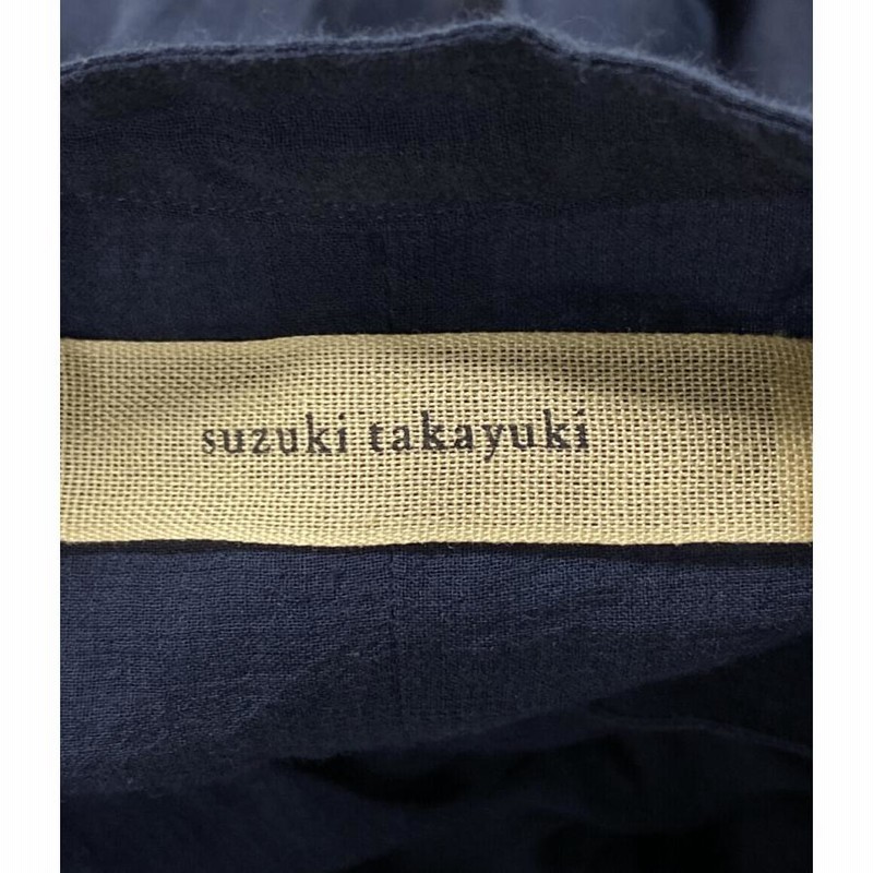 新しい スズキタカユキ 長袖ブラウス suzuki (M) レディース ネイビー シャツ/ブラウス(長袖/七分)