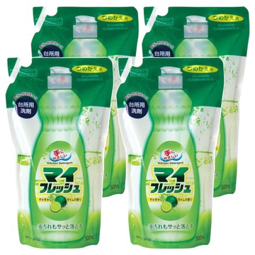 火箭 洗碗精補充包 萊姆  日本原裝進口  4入  500ml  1組