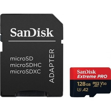SanDisk NEW 128GB  ExtremePRO microSDXC UHS-I(V30)(A2) 128GB 200MB/s 記憶卡 (附SD轉卡)(原廠永久有限保固)