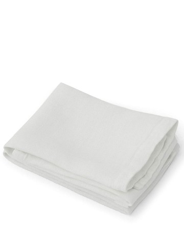 TEKLA - logo-patch linen kitchen towel - unisex - Linen/Flax - One Size - White
