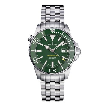 DAVOSA 161.528.07 Argonautic BG 300Ｍ排氦氣專業潛水錶/潛水5銖款不鏽鋼帶/翡翠綠/43mm