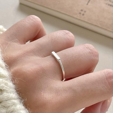 [Relise] （台灣現貨）A0576$ 通體純銀 s925純銀 拉絲長方戒指 純銀戒指 拉絲戒指 拉絲