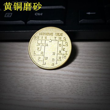 黃銅磨砂 電鍵 CW訓練幣 莫爾斯電碼訓練幣 業余無線電新手