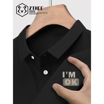 翻領polo衫男款夏季短袖潮牌美式寬松2025新款體恤衫男士休閑半袖