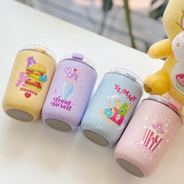 CARE BEARS 彩虹熊 吸管杯 304不鏽鋼 保溫杯 可伸縮吸管 代購