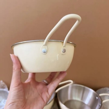 💕在臺出貨🔥泡麪碗帶手柄304不鏽鋼韓式一人食飯碗家用宿舍用學生拌飯大容量