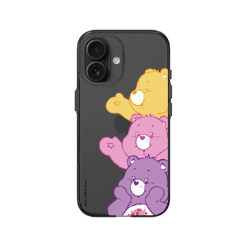 iPhone 16 Clear (相機按鈕) 酷墨灰 - Care Bears - 疊疊樂