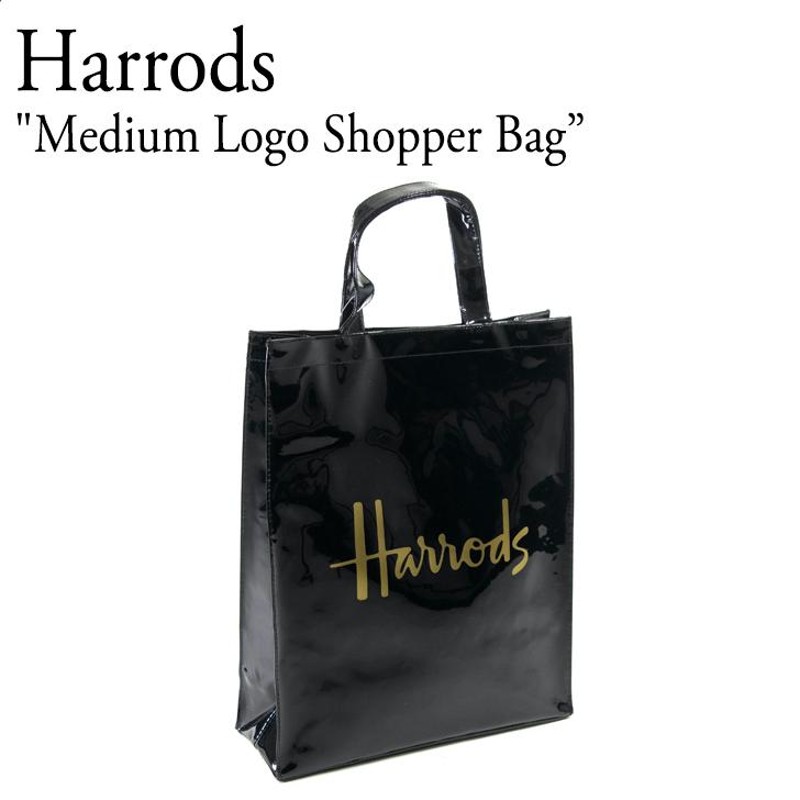即納/国内発送】ハロッズ トートバッグ トート Harrods PVC Medium Logo Shopper Bag pvc ミディアム 黒  ブラック CO-307891-R3 バッグ | LINEショッピング