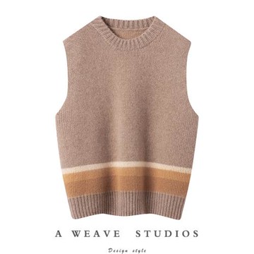 冬鳳凰“小太陽般溫暖”100%純羊絨衫漸變針織羊絨背心上衣
