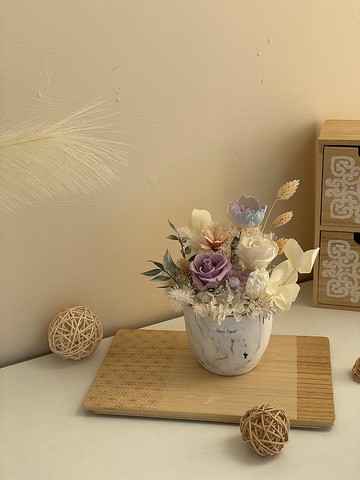 絕美夢幻紫桌上型永生花