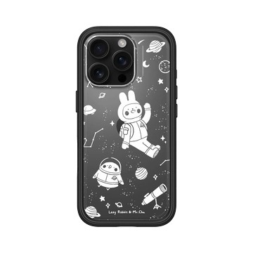 iPhone 16 Pro Mod NX 黑 - 懶散兔與啾先生 Lazy Rabbit and Mr.Chu - outerspace