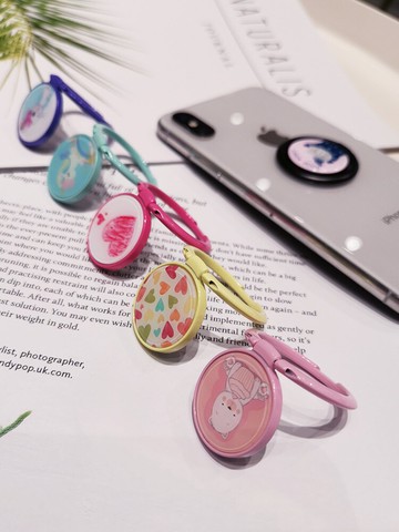 手機指環扣支架手指扣便攜男女通用蘋果vivo華為oppo手機殼拉環扣貼懶人金屬多功能旋轉粘貼式可愛桌面支撐架