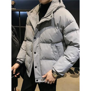 男士冬季面包服羽絨棉外套短款加厚保暖棉衣潮流純色韓版連帽棉襖