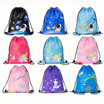 【Arbea】游泳衣收納包游泳包束口袋雙肩拉繩收縮袋度假旅行背包【B09】