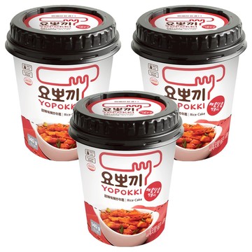 YOPOKKI 辣炒年糕杯 韓國原裝進口 微波即食  140g  3入