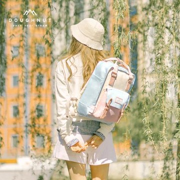 Doughnut背包女雙肩包書包大學生高中女生旅行包旅游輕便通勤電腦