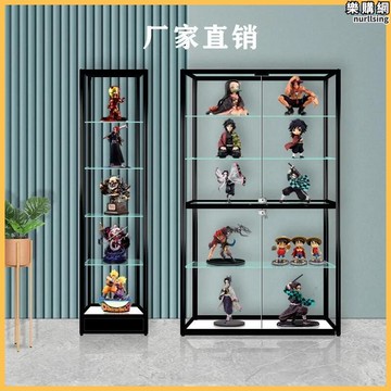 手辦展示櫃樂高頭盔高達玩具模型透明玻璃櫃檯禮品獎品陳列柜子