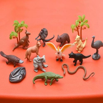 動物模型實心野生老虎獅子馬牛鹿北極熊塑膠仿真套裝擺件兒童玩具